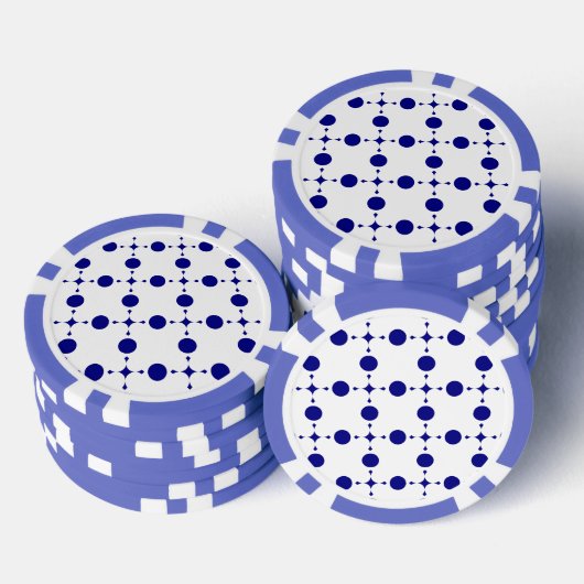 Blue Polka Dots, Polka Dot Pattern, Dots Pokerchips (Stapel)