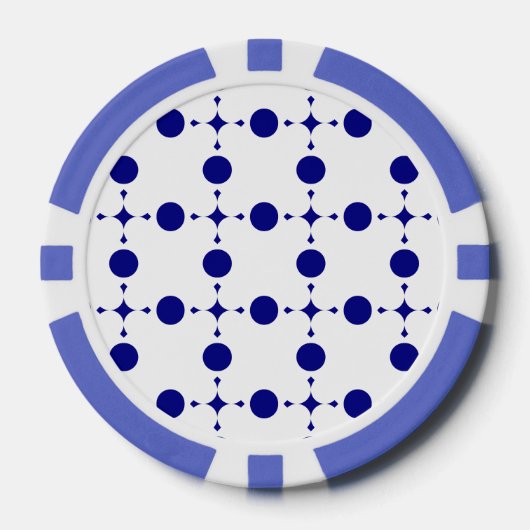 Blue Polka Dots, Polka Dot Pattern, Dots Pokerchips (Vorderseite)