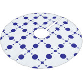 Blue Polka Dots, Polka Dot Pattern, Dots Polyester Weihnachtsbaumdecke (Schrägansicht)