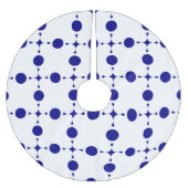 Blue Polka Dots, Polka Dot Pattern, Dots Polyester Weihnachtsbaumdecke (Vorderseite)