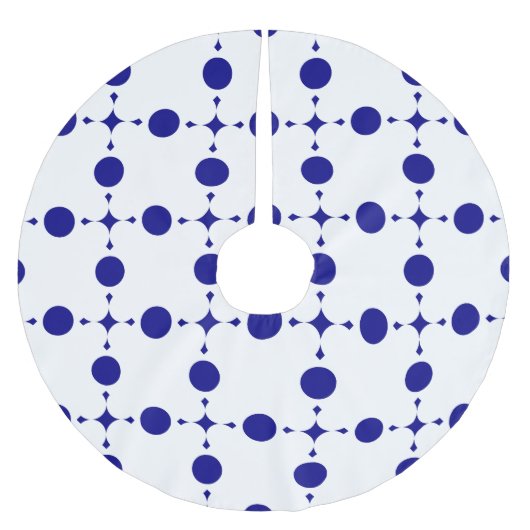 Blue Polka Dots, Polka Dot Pattern, Dots Polyester Weihnachtsbaumdecke (Vorderseite)
