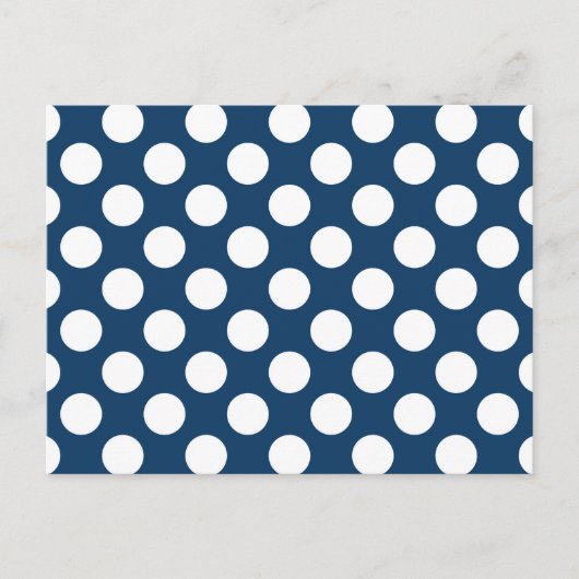 Blue Polka Dots, Polka Dot Pattern, Dots Postkarte (Vorderseite)