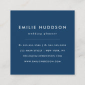 Blue Polka Dots, Polka Dot Pattern, Dots Quadratische Visitenkarte (Rückseite)