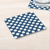 Blue Polka Dots, Polka Dot Pattern, Dots Rechteckiger Pappuntersetzer (angewinkelt)