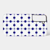 Blue Polka Dots, Polka Dot Pattern, Dots Samsung Galaxy Hülle (Rückseite (Horizontal))