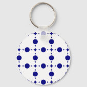 Blue Polka Dots, Polka Dot Pattern, Dots Schlüsselanhänger (Rückseite)