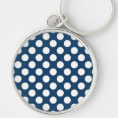 Blue Polka Dots, Polka Dot Pattern, Dots Schlüsselanhänger (Vorne)