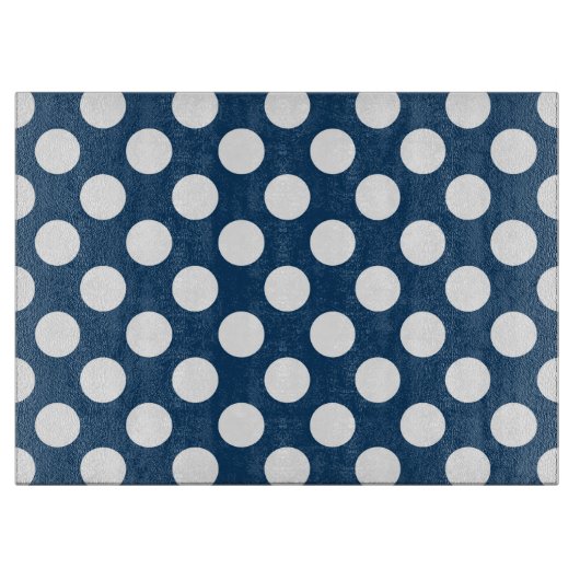 Blue Polka Dots, Polka Dot Pattern, Dots Schneidebrett (Vorderseite)
