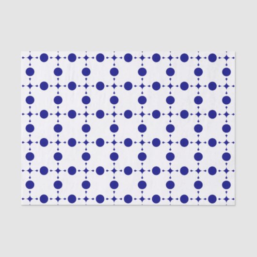 Blue Polka Dots, Polka Dot Pattern, Dots Seidenpapier (Vorderseite)