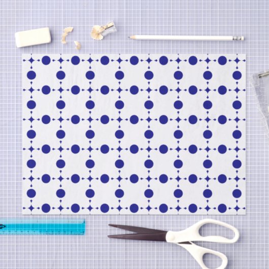 Blue Polka Dots, Polka Dot Pattern, Dots Seidenpapier (Handwerk)