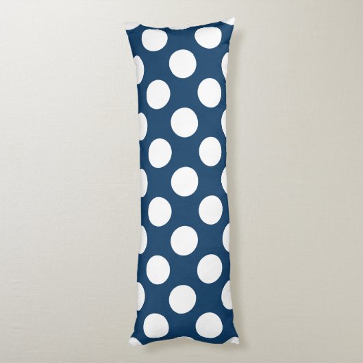 Blue Polka Dots, Polka Dot Pattern, Dots Seitenschläferkissen (Rückseite (Vertikal))