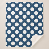 Blue Polka Dots, Polka Dot Pattern, Dots Sherpadecke (Vorderseite)