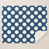 Blue Polka Dots, Polka Dot Pattern, Dots Sherpadecke (Vorderseite (Horizontal))