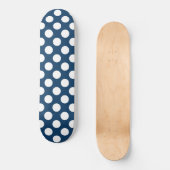 Blue Polka Dots, Polka Dot Pattern, Dots Skateboard (Vorderseite)