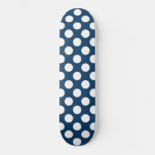 Blue Polka Dots, Polka Dot Pattern, Dots Skateboard (Vorderseite)