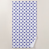 Blue Polka Dots, Polka Dot Pattern, Dots Strandtuch (Vorderseite)