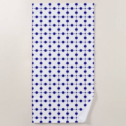 Blue Polka Dots, Polka Dot Pattern, Dots Strandtuch (Vorderseite)