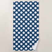 Blue Polka Dots, Polka Dot Pattern, Dots Strandtuch (Vorderseite)