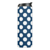 Blue Polka Dots, Polka Dot Pattern, Dots Thermosbecher (Nach links gedreht)