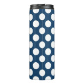 Blue Polka Dots, Polka Dot Pattern, Dots Thermosbecher (Rückseite)
