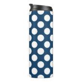 Blue Polka Dots, Polka Dot Pattern, Dots Thermosbecher (Nach rechts gedreht)