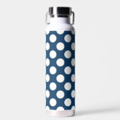 Blue Polka Dots, Polka Dot Pattern, Dots Trinkflasche (Vorne)