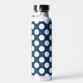 Blue Polka Dots, Polka Dot Pattern, Dots Trinkflasche (Rechts)