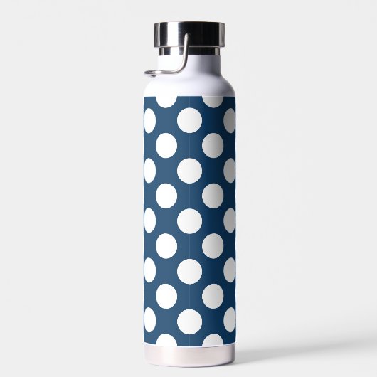 Blue Polka Dots, Polka Dot Pattern, Dots Trinkflasche (Rechts)