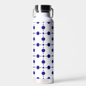 Blue Polka Dots, Polka Dot Pattern, Dots Trinkflasche (Vorne)