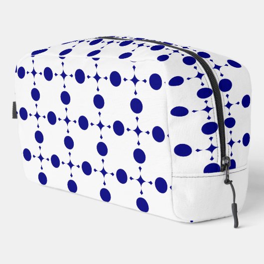 Blue Polka Dots, Polka Dot Pattern, Dots Waschbeutel (Rechte Ecke)
