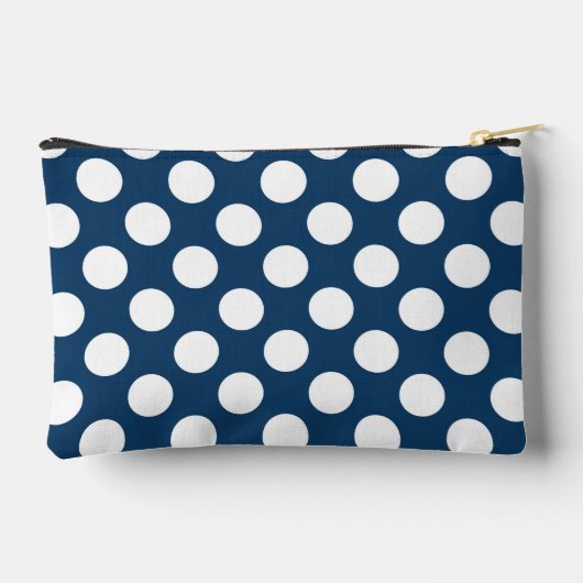 Blue Polka Dots, Polka Dot Pattern, Dots Zubehörtasche (Rückseite)