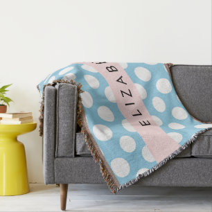 Blue Polka Dots, Polka Dot Pattern, Ihr Name Decke