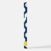 Blue Polka Dots, Polka Dot Pattern, Ihr Name iPhone Hülle (Rechte Seite)