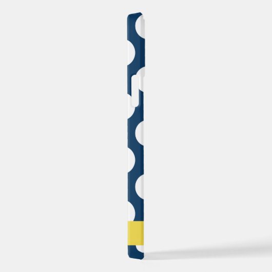 Blue Polka Dots, Polka Dot Pattern, Ihr Name iPhone Hülle (Rechte Seite)