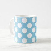 Blue Polka Dots, Polka Dot Pattern, Ihr Name Kaffeetasse (Vorderseite Links)