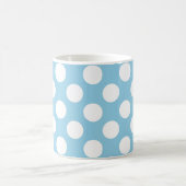Blue Polka Dots, Polka Dot Pattern, Ihr Name Kaffeetasse (Mittel)