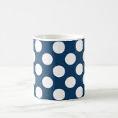 Blue Polka Dots, Polka Dot Pattern, Ihr Name Kaffeetasse (Mittel)