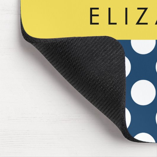 Blue Polka Dots, Polka Dot Pattern, Ihr Name Mousepad (Ecke)
