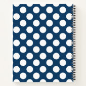 Blue Polka Dots, Polka Dot Pattern, Ihr Name Notizblock (Rückseite)