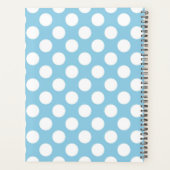 Blue Polka Dots, Polka Dot Pattern, Ihr Name Planer (Rückseite)