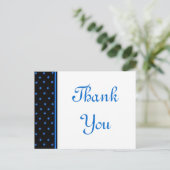 Blue Polka Dots Postkarte (Stehend Vorderseite)