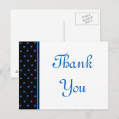 Blue Polka Dots Postkarte (Vorne/Hinten)