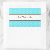 Blue Polka Dots Rechteckiger Aufkleber (Tasche)