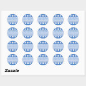 Blue Polka Dots Save the Date Erinnerungen Runder Aufkleber (Blatt)