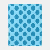 Blue Polka Dots - Seamless Pattern Throw Pillow Fleecedecke (Vorderseite)