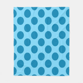Blue Polka Dots - Seamless Pattern Throw Pillow Fleecedecke