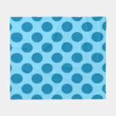 Blue Polka Dots - Seamless Pattern Throw Pillow Fleecedecke (Vorderseite (Horizontal))