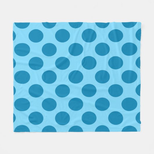 Blue Polka Dots - Seamless Pattern Throw Pillow Fleecedecke (Vorderseite (Horizontal))