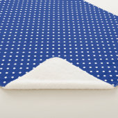 Blue Polka Dots Sherpa Blanket Sherpadecke (3/4)