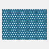 Blue Polka Dots Silver Simple Minimal Geschenkpapier Set (Vorderseite 2)